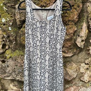 La Belle 90s Snake print dress.